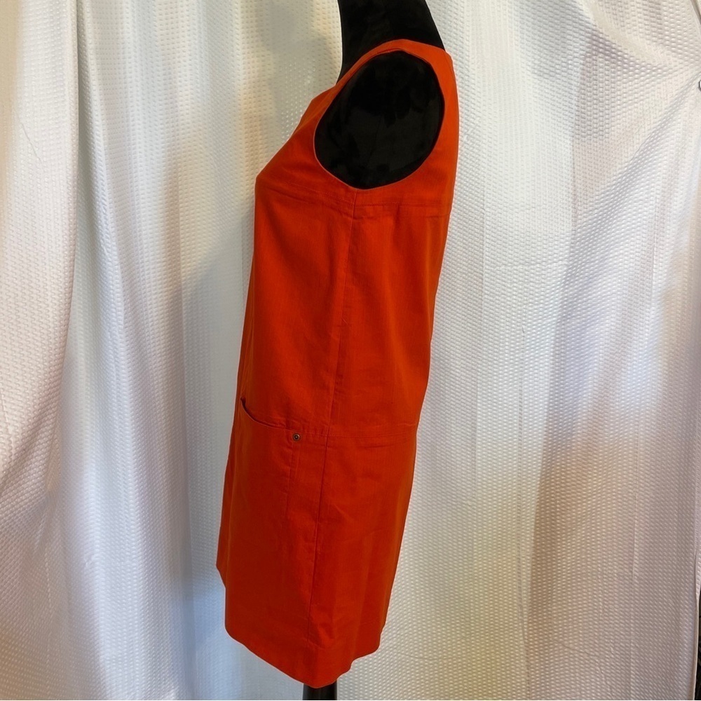 J. Crew cotton blend orange sleeveless sheath dress size 2 - Picture 2 of 5